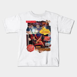 Heaven or Las Vegas Collage Artwork Kids T-Shirt